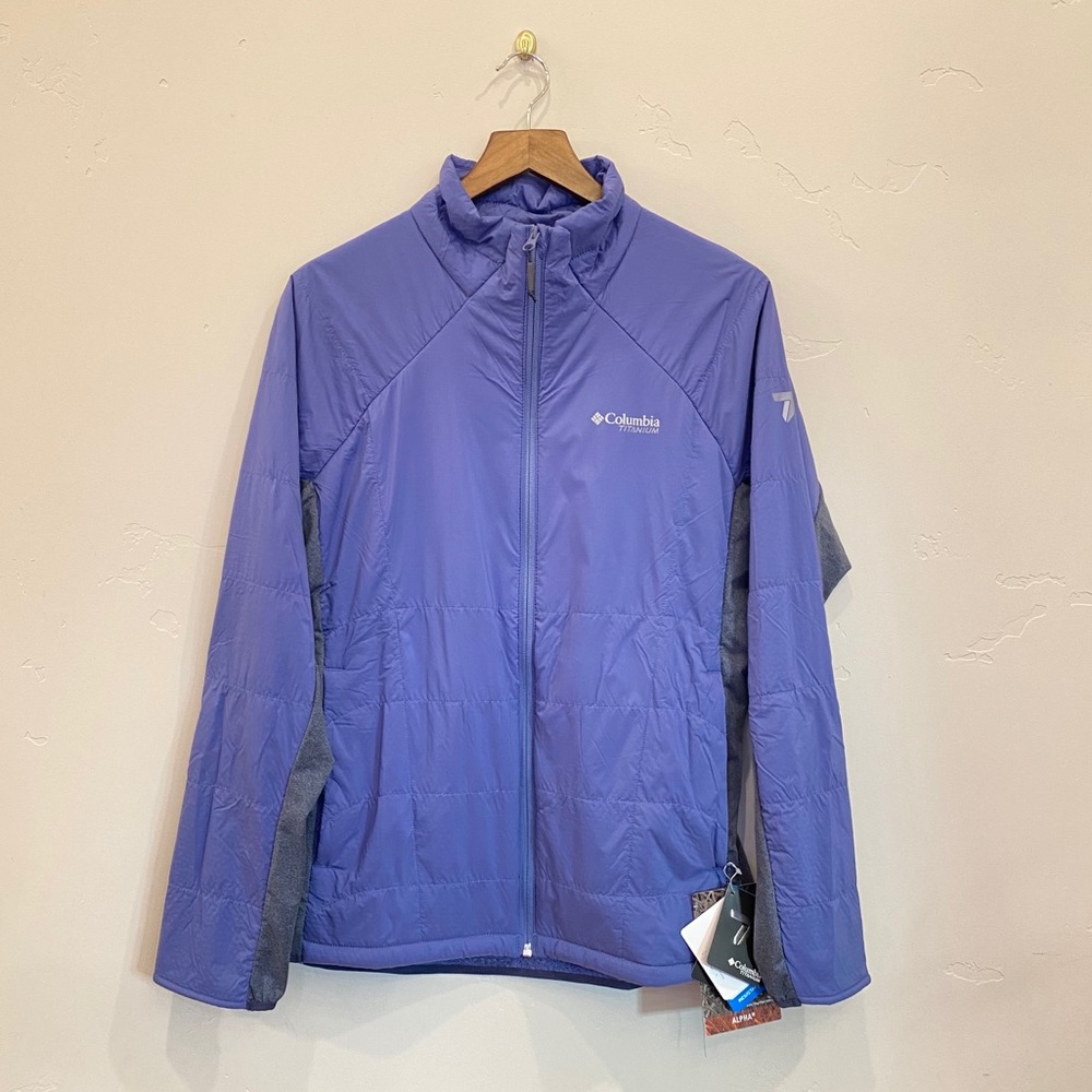 COLUMBIA Purple Water-Resistant Alpine Traverse Polartec Athletic Jacket